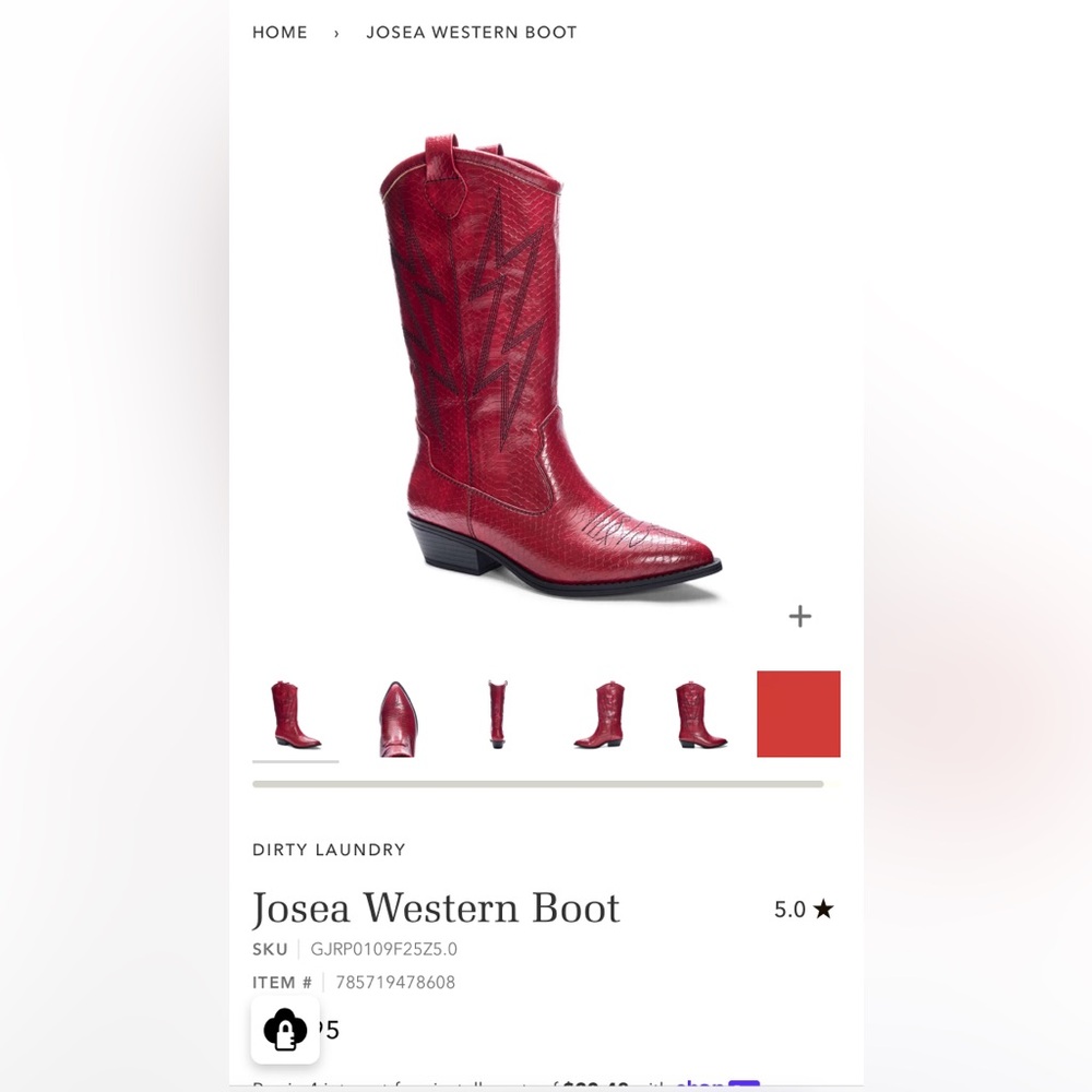 NEVER WORN!  Dirty Laundry (by Chinese Laundry) women's cowboy boots